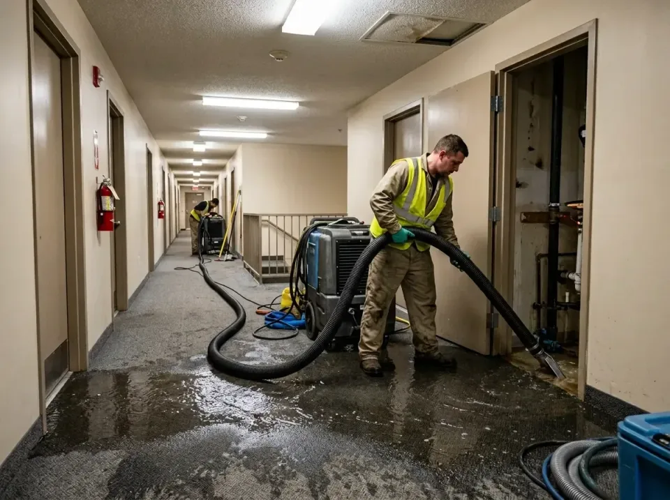 multi-unit-apartment-hallway-f-005 — frequently asked questions, Emergency Burst Pipe Water Extraction & Removal in Carlinvi…